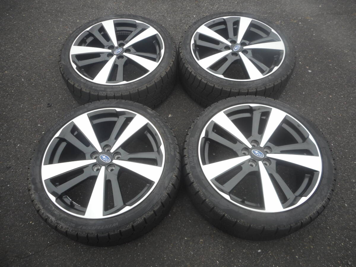 インプレッサ G4 GT GK 純正 アルミホイール 7.5J 18インチ+55 100-5H 美品 225/40R18 NANKANG WINTERSAF WS-1 22年 超バリ溝スタッドレス拍卖