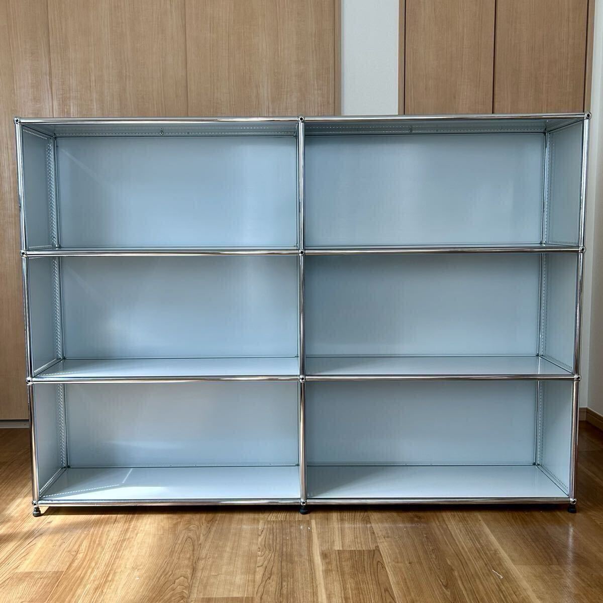 USM Haller System(USMハラーシステム) 2列3段 オープンキャビネット ライトグレー USMハラー スチールラック拍卖