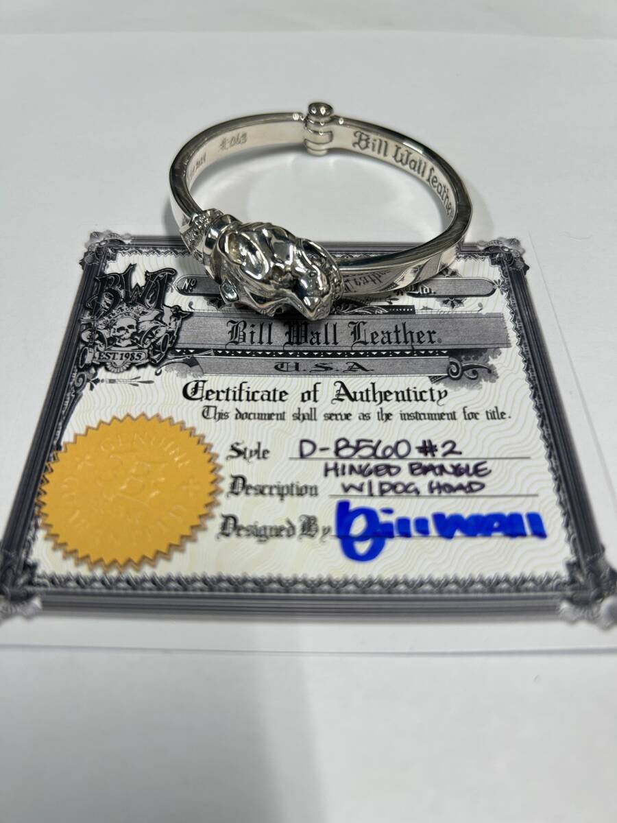 Bill Wall Leather ビルウォールレザー BWL カスタムヒンジバングル DOG #2 カリフォルニア マリブ すぐに納品可能です!拍卖