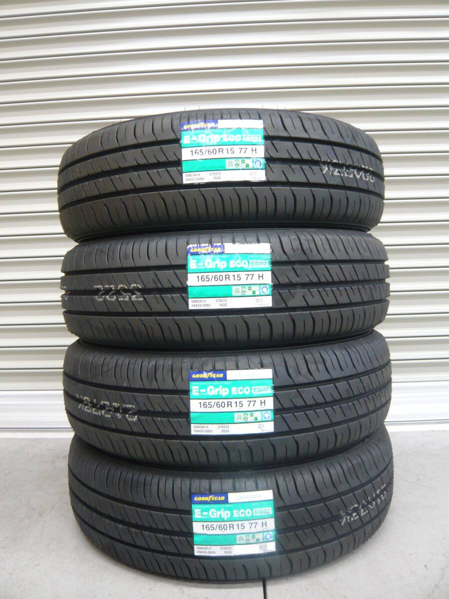全国送料込☆新品☆グッドイヤーEG02☆165/60R15☆軽自動車ハスラーフレアクロスオーバーソリオキャストアクティソリオバンディットKei拍卖