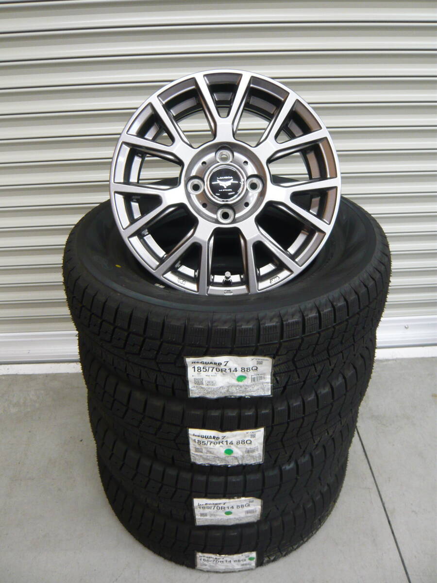 ヨコハマアイスガードIG70☆185/70R14☆新品4本セット☆ノート・ノートeパワー・フリード・カローラフィールダー拍卖