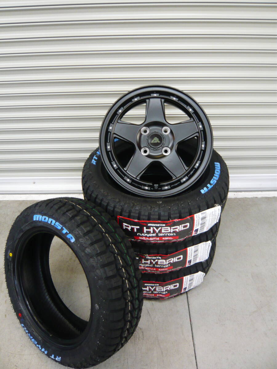 モンスタRTハイブリッド☆165/65R14☆デリカミニサンバーNバンタントアゲバンアゲトラハイゼットアクティエブリィキャリーハスラーバモス拍卖