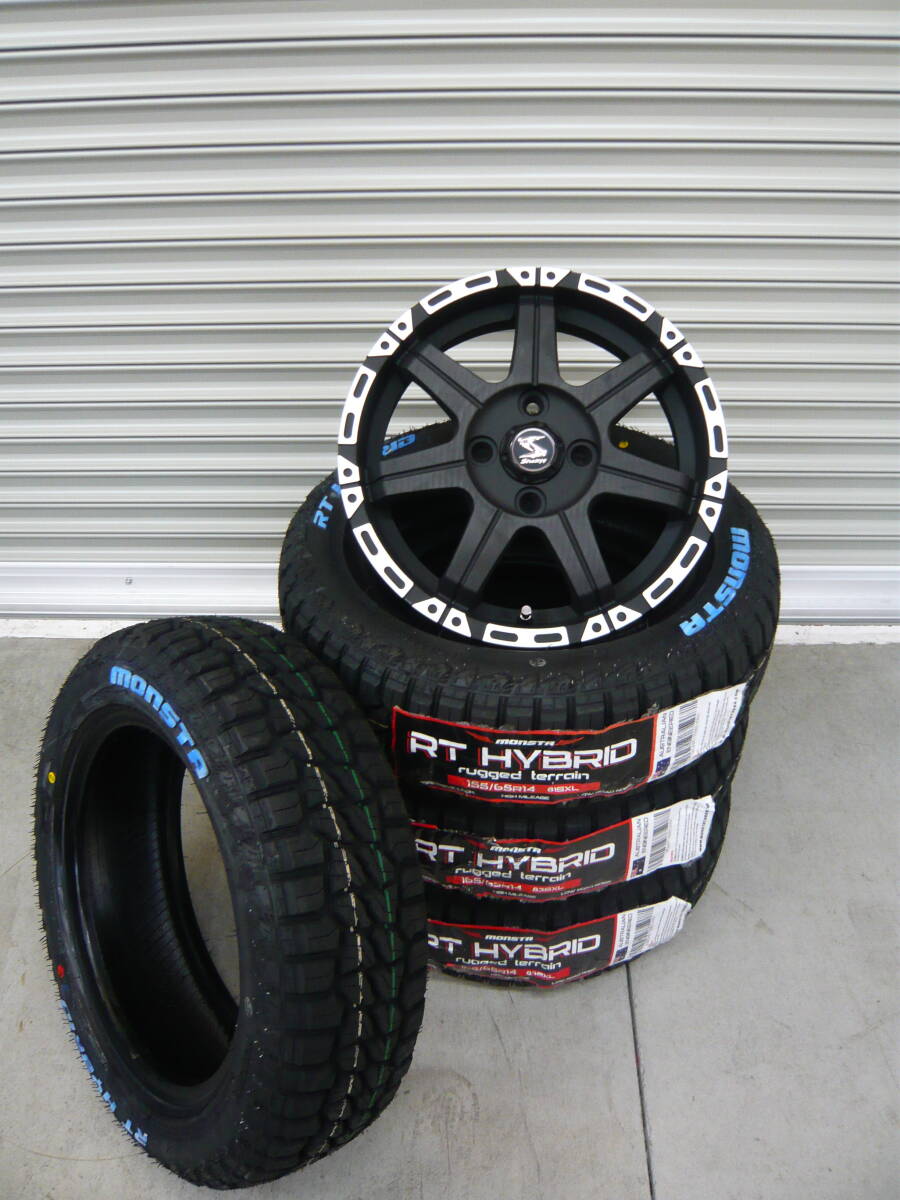 モンスタRTハイブリッド☆155/65R14☆新品4本☆アクティハイゼットエブリィアトレーキャリースペーシアギアNバンバモスピクシスウェイク拍卖