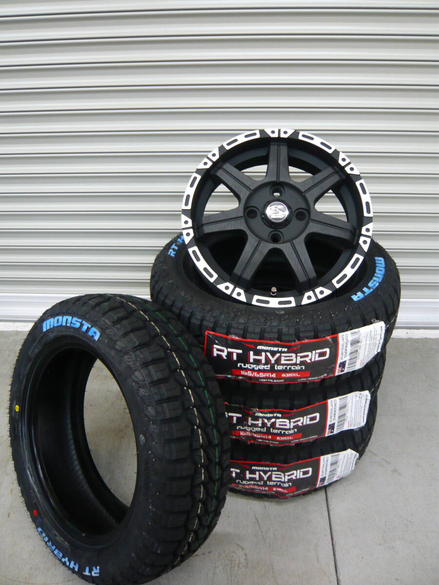 新品4本☆モンスタRTハイブリッド☆165/65R14☆ハイゼットエブリィキャリーサンバーアクティスペーシアギアNバンデリカミニバモスハスラー拍卖