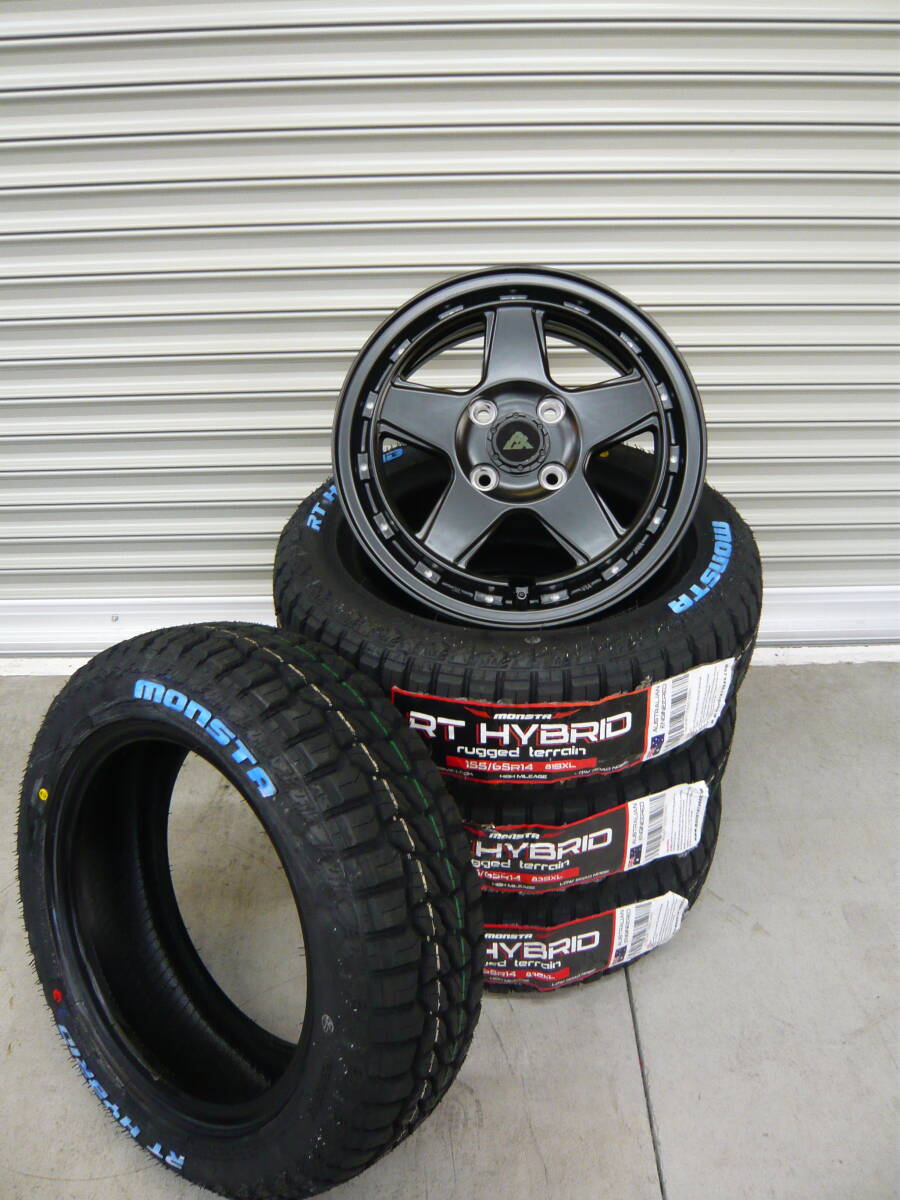 新品4本☆モンスタRTハイブリッド☆155/65R14☆タントファンクロススペーシアギアNバンデリカミニピクシスハスラーハイゼットエブリィ拍卖
