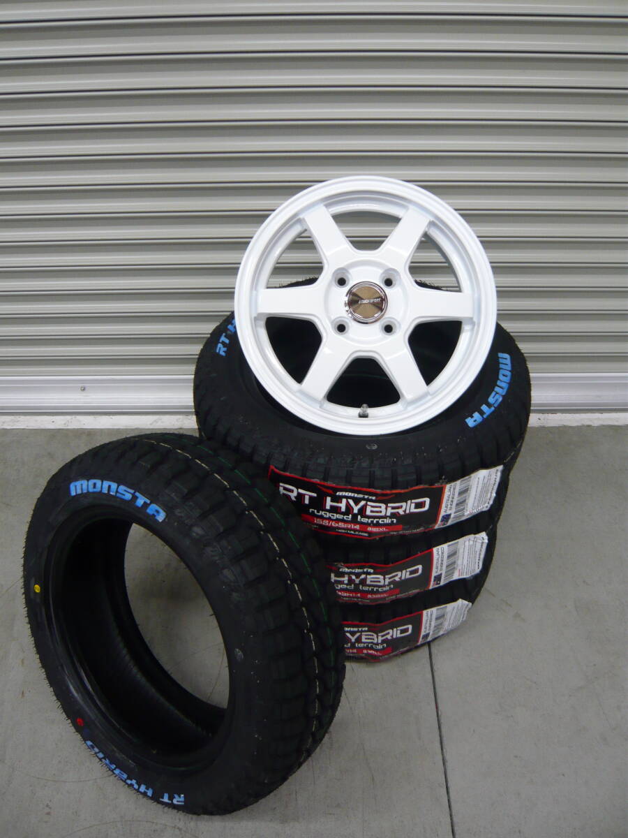 モンスタRTハイブリッド☆155/65R14☆アゲバンアゲトラハイゼットエブリィアトレークリッパーピクシスアクティデリカミニスペーシアギア拍卖