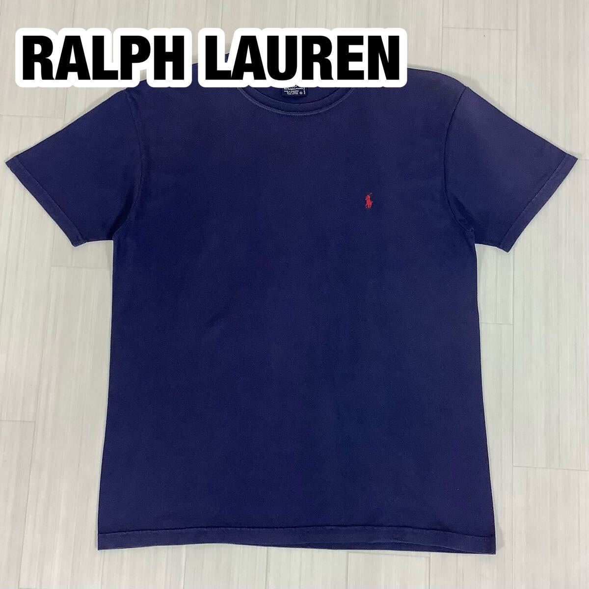 POLO BY RALPH LAUREN ポロバイラルフローレン 半袖Tシャツ S ネイビー 刺繍ロゴ レッドポニー拍卖