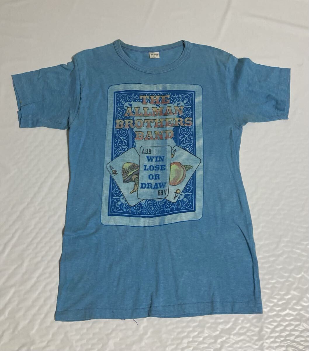 希少 70s バンド Tシャツ ヴィンテージ ビンテージ 半袖 70年代 古着 オールマンブラザーズバンド THE ALLMAN BROTHERS BAND拍卖