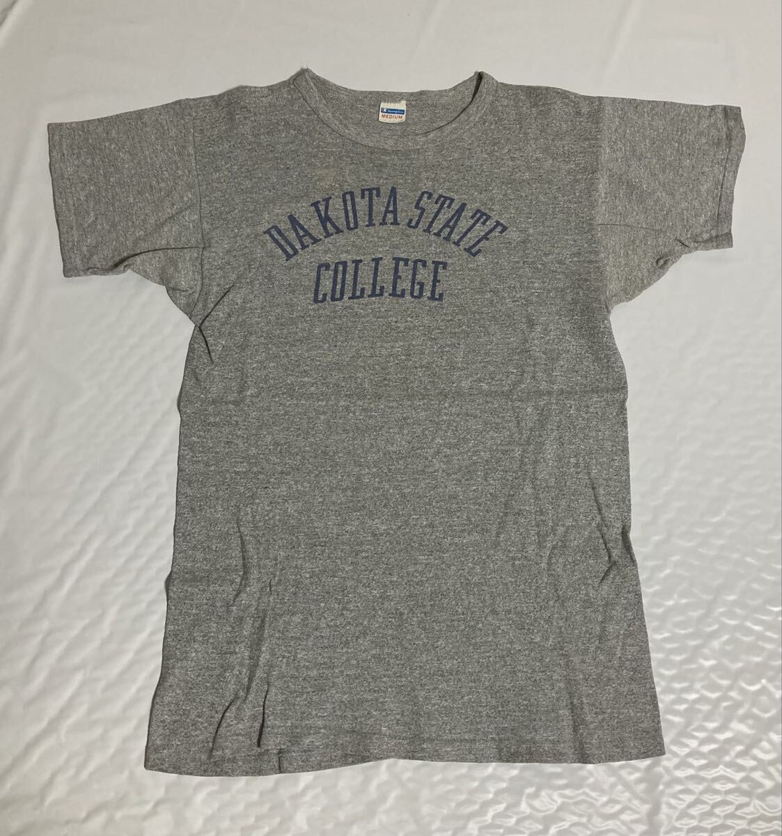 70s チャンピオン 染み込み Tシャツ バータグ コットン Mサイズ CHAMPION カレッジ 70年代 半袖Tシャツ ヴィンテージ拍卖