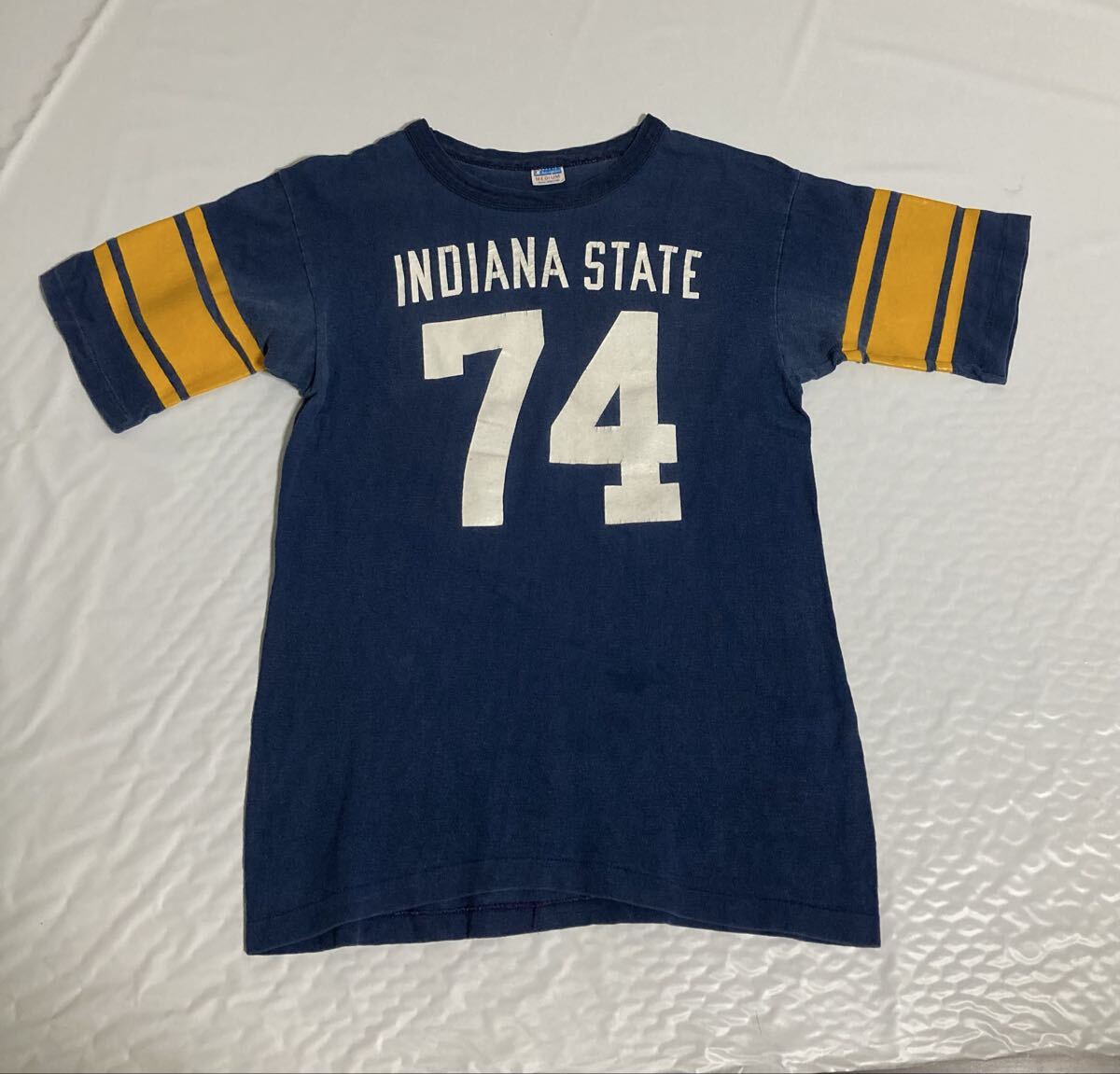 70s チャンピオン フットボール Tシャツ ナンバリング コットン Mサイズ CHAMPION カレッジ 70年代 半袖T ビンテージ ヴィンテージ 半袖拍卖