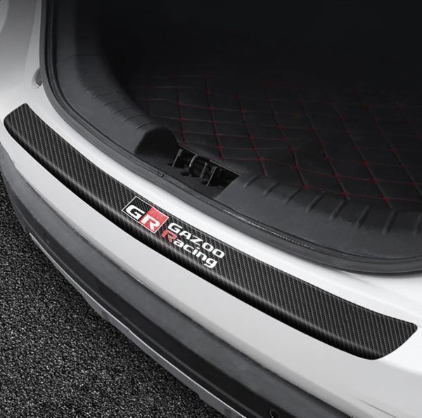 S131 【GR トヨタ GAZOO Racing】 トランク カーボン ステッカー プロテクター 検アルファード プリウス ヴェルファイア スカッフプレート拍卖