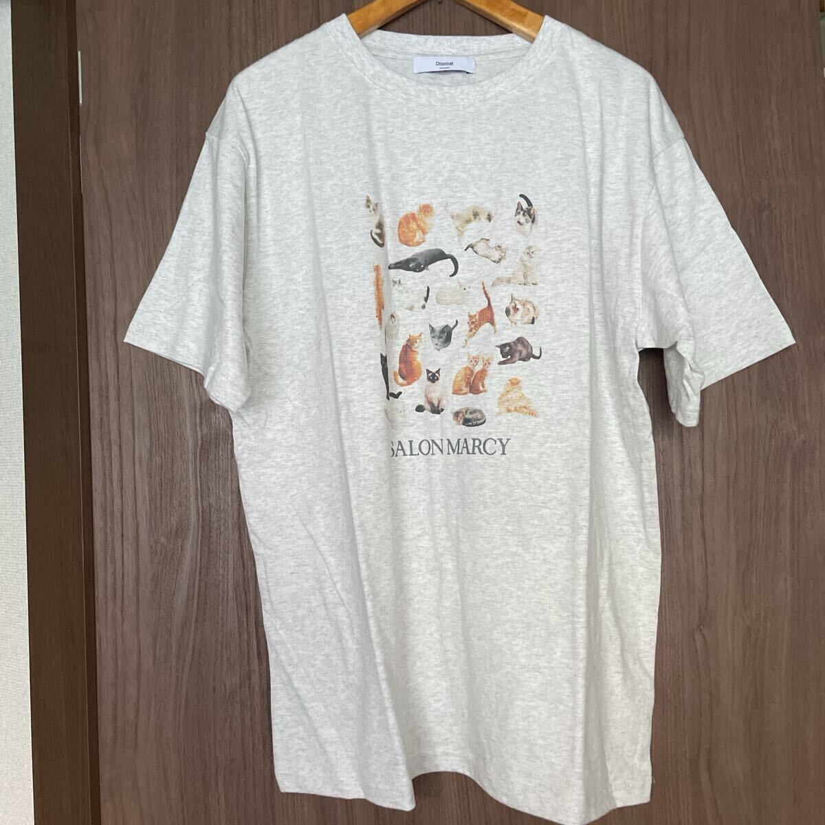 【未使用】Discoat ディスコート 猫 ネコプリント 半袖Tシャツ F拍卖
