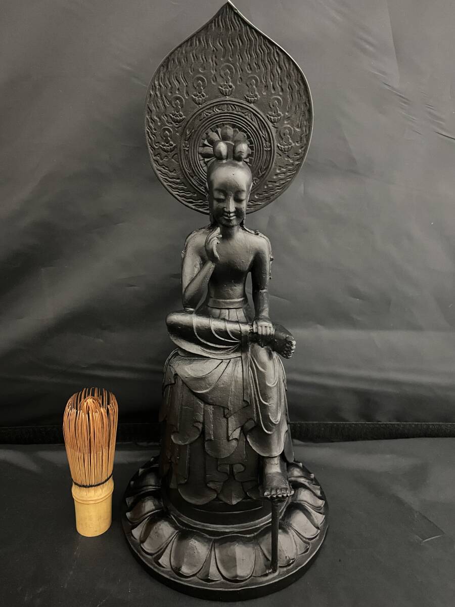 弥勒菩薩 中宮寺 国宝 半跏思惟像 銅製 銅像 仏像 彫刻 置物 風水 インテリア アンティーク拍卖