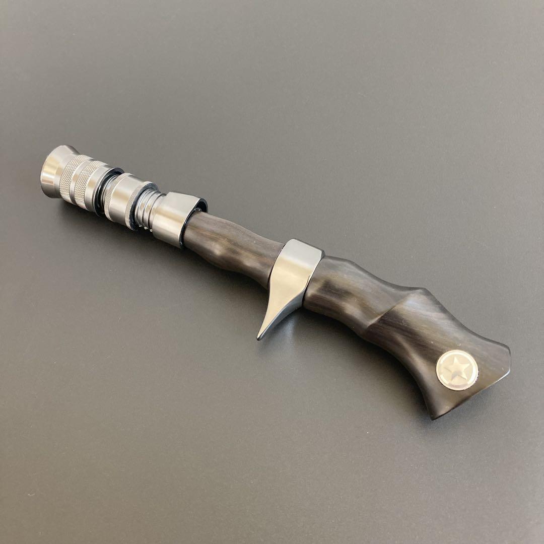 【新品】ロッドビルディング ウッドガングリップ 天然木/ガンメタ トラウト用 フェルール付属拍卖