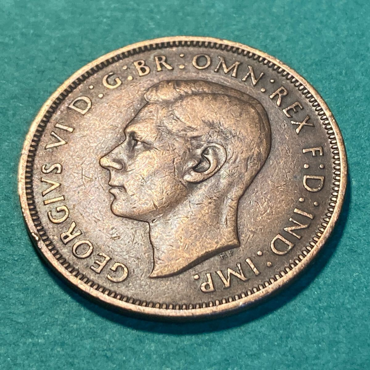 外国硬貨 イギリス コイン アンティーク 1939 Great Britain United Kingdom One Penny George the Sixth Antique old currency 拍卖