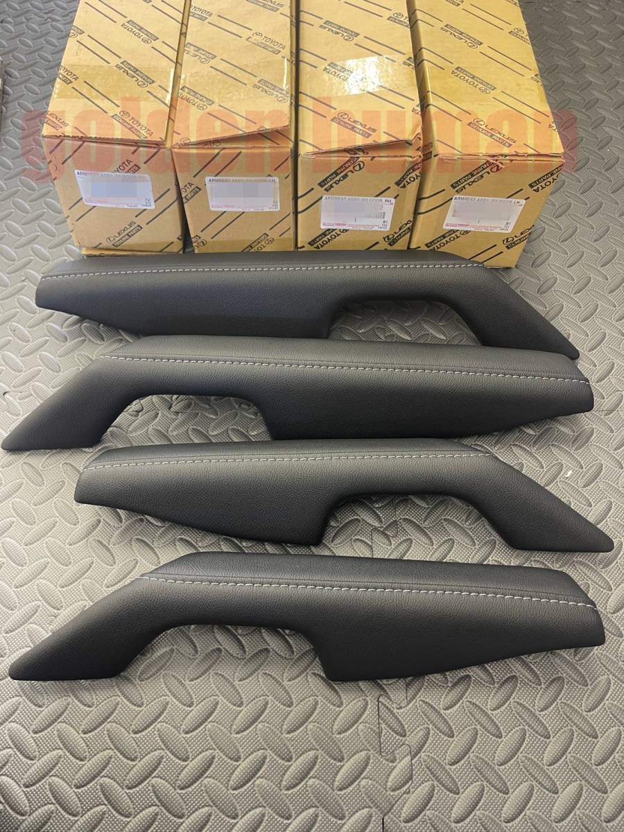 新品トヨタ 純正品 ハイラックス GUN125 レザー ドア アームレスト ブラック 肘置き拍卖