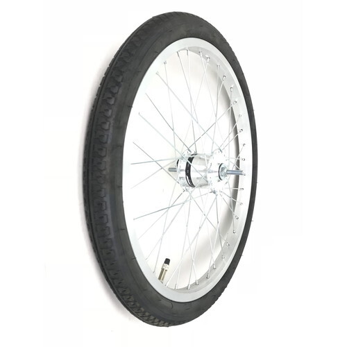 20インチ 自転車 20×1.75 47-406 前輪リム完組ハブダイナモ付(E2端子) アルミリム(36h) 1本 タイヤ チューブ付 ミニベロ 折り畳拍卖