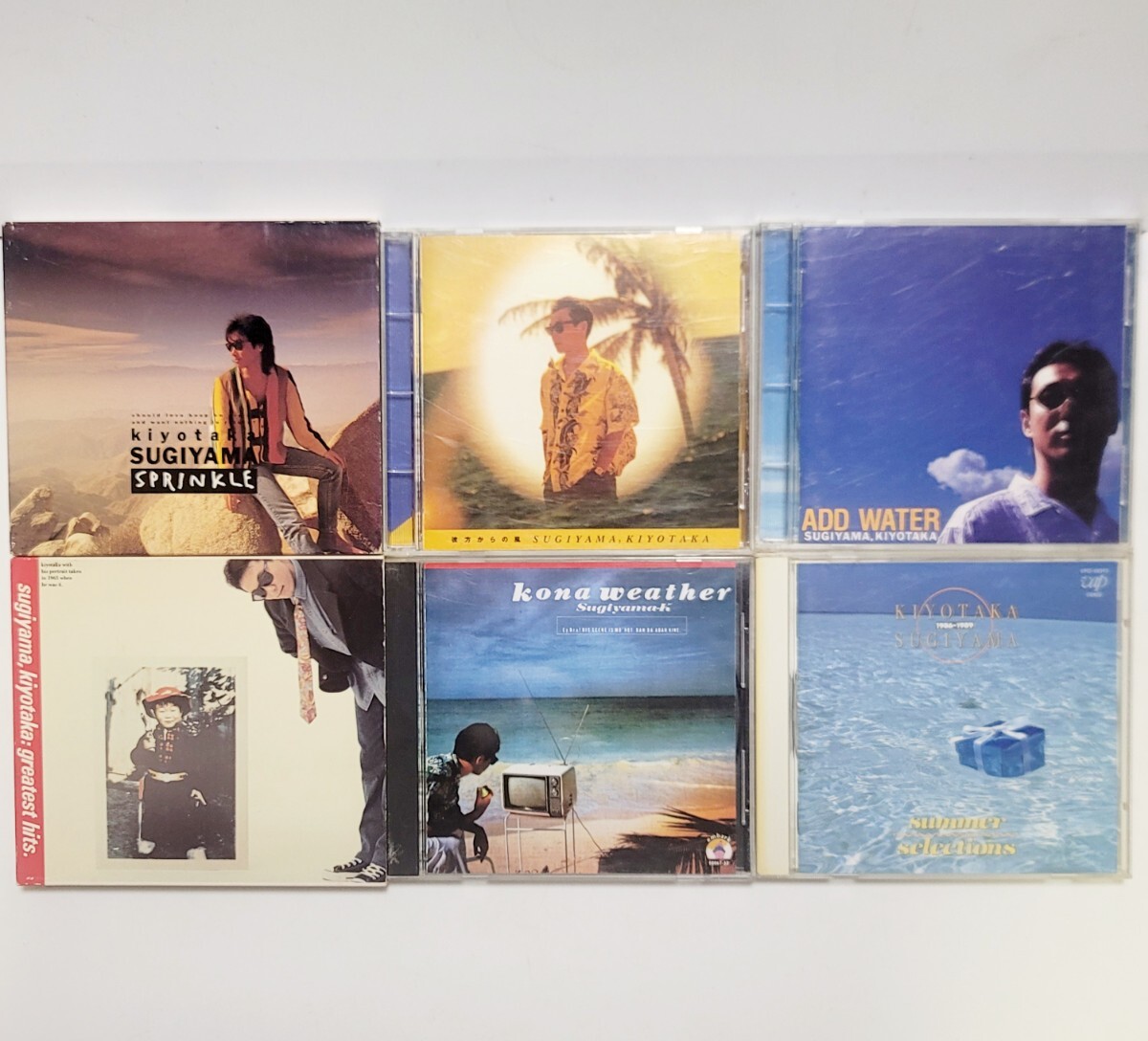 【6枚セット】CD 杉山清貴 グレイテスト・ヒッツ、SPRINKLE、彼方からの風、kona weather、ADD WATER、summer selections / アルバム拍卖