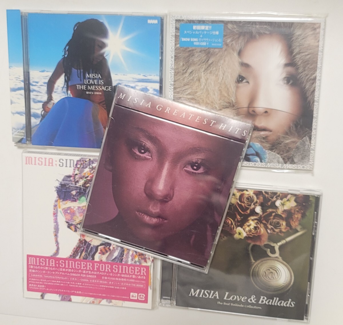 《5点セット》CD まとめて MISIA / SINGER FOR SINGER、LOVE IS THE MESSAGE、Love & Ballads、MARS and ROSES、GREATEST HITS拍卖