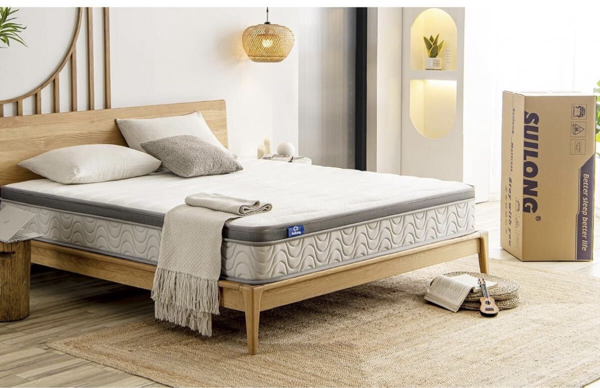 未使用新品 SuiLong マットレス クーイン ポケットコイル 極厚25cm 高反発マットレス 通気性 (140×195×25)拍卖