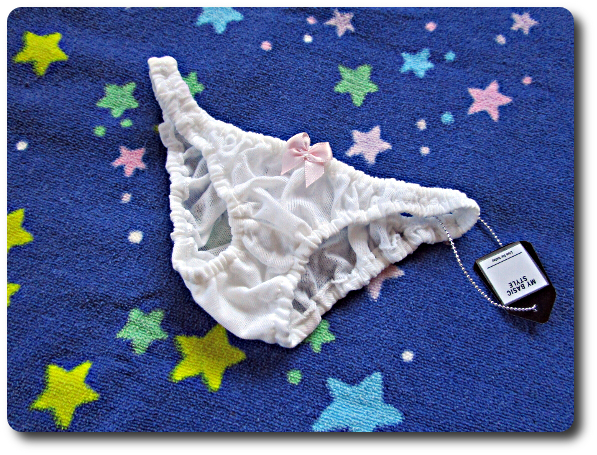 ★M♪極小♥インゴム ブルマ型 手の平サイズのチビぱん*白*ピンク リボン#JS6#JC#JK#OL#新品*未使用*昭和レトロ*スキャンティ*ビキニ拍卖