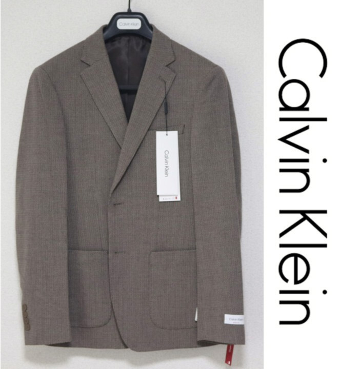 77,000円新品タグ付き【カルバンクライン】ウール混 2Bテーラードジャケット 38R(M) v7592拍卖