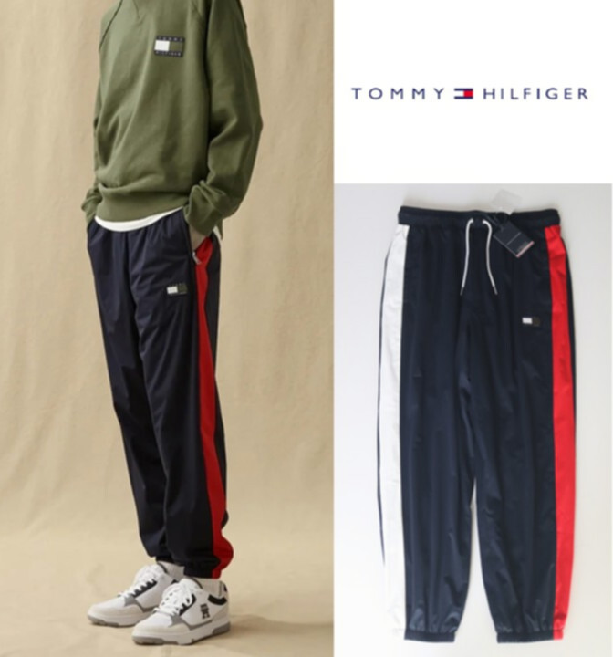 30,800円新品タグ付き【トミーヒルフィガー】Utility Icons 2.0 トラックパンツ 紺 L v7603拍卖