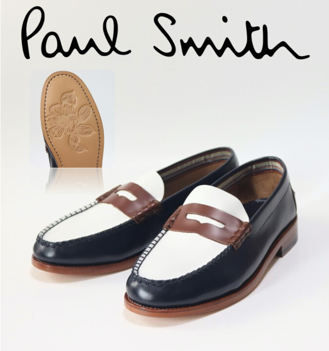 69,300円新品箱付き【ポールスミス】現行モデル Lido コンビローファーシューズ 6(24.5) v7575拍卖