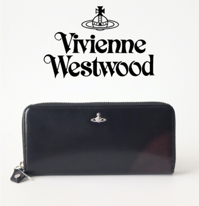 新品箱付き【ヴィヴィアンウエストウッド】ADVAN加工 ラウンドファスナー長財布 v7559 プレゼントにも最適拍卖