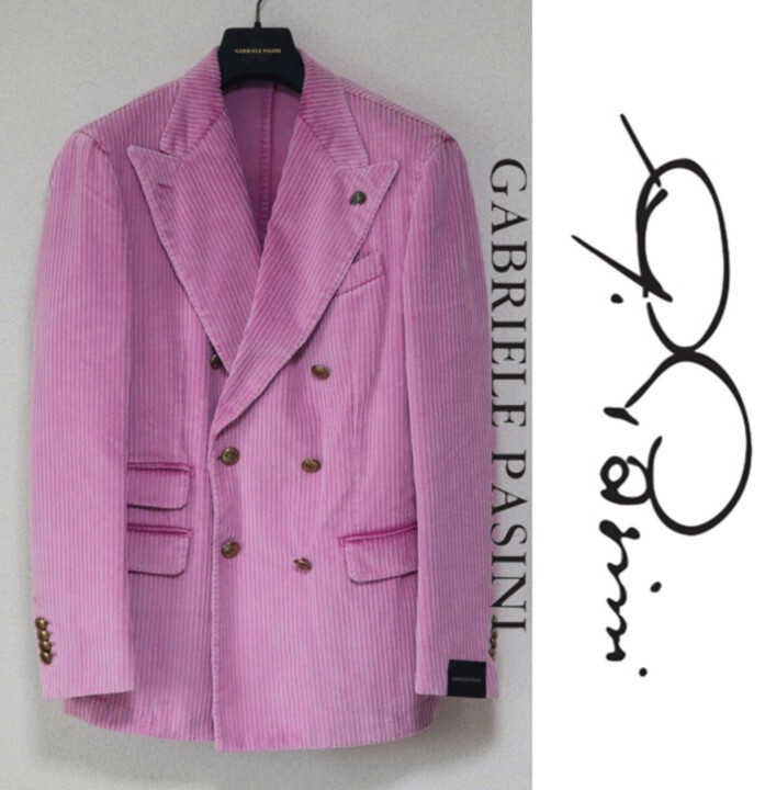 137,500円新品タグ付き【Gabriele Pasini ガブリエレ パジーニ】コーデュロイ ダブルジャケット 48R v7591拍卖