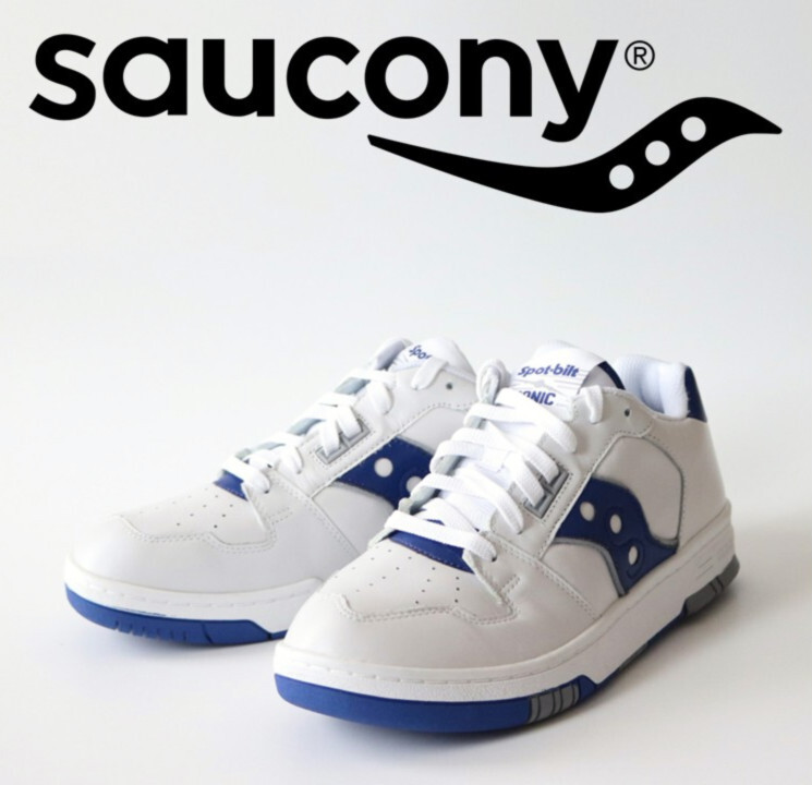 新品よび紐付き【Saucony サッカニー】プレミアムレザーを使用 レザースニーカー 白 28cm v7530拍卖