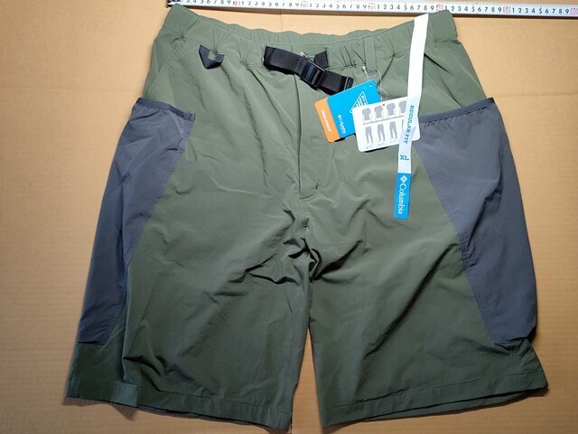 Columbia コロンビア 釣り用短パン ストレッチショートパンツ XL ルアーケースが入る大ポケット 海川でのキャンプや夏場のアウトドア活動に拍卖
