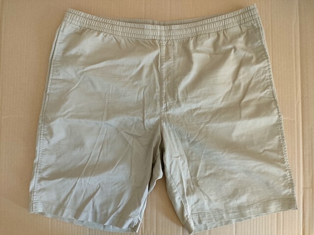 古着 大きいサイズ 3XL [ユニクロ ドライストレッチイージーショーツ BEIGE 短パン ショートパンツ 夏の海・川 アウトドアに拍卖