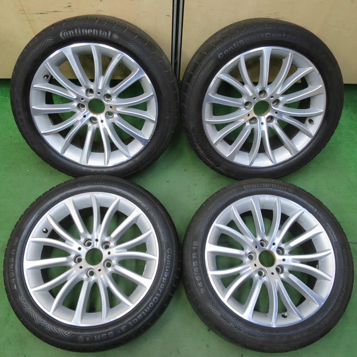 4本価格★BMW 5シリーズ F10 純正 245/45R18 コンチネンタル コンチスポーツコンタクト3E SSR 18インチ PCD120/5H★5070306イノ拍卖