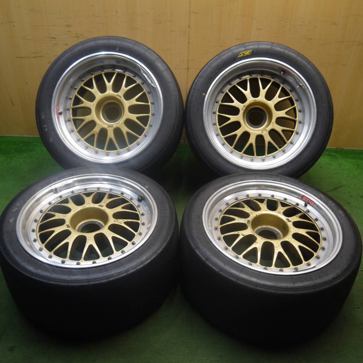 4本★ポルシェ 996 等 BBS RD 90125 4700 センター ロック 280/655R18 330/680R18 ダンロップ PCJ 18インチ レース 競技 等★5090303Hノ拍卖
