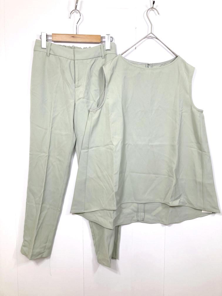 ゆうパケットOK 新品 ur’s ユアーズ 星玲奈コラボ フレアタンクトップ スティックパンツ セットアップ sizeL/ミント ■◆拍卖