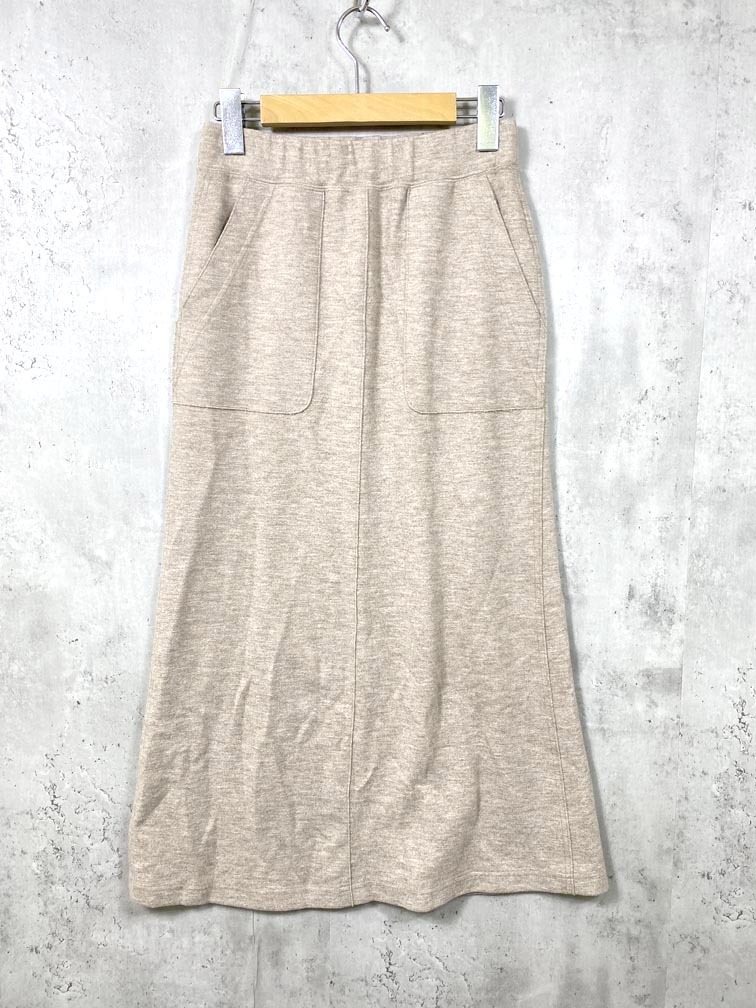 ゆうパケットOK SLOBE IENA スローブイエナ スカート ウーリージャージ スカート size36/ベージュ ■■ ☆拍卖