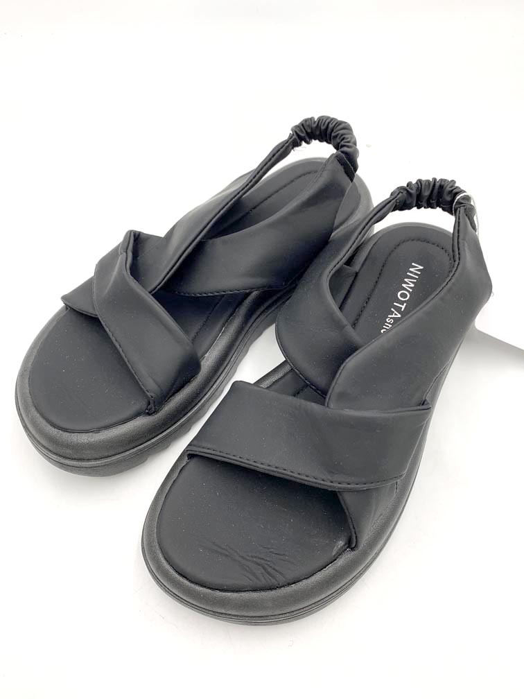 新品 miniministore ミニミニストア 99GYXC-099 クロスベルト 厚底 サンダル size24.5cm/黒 ■◆拍卖