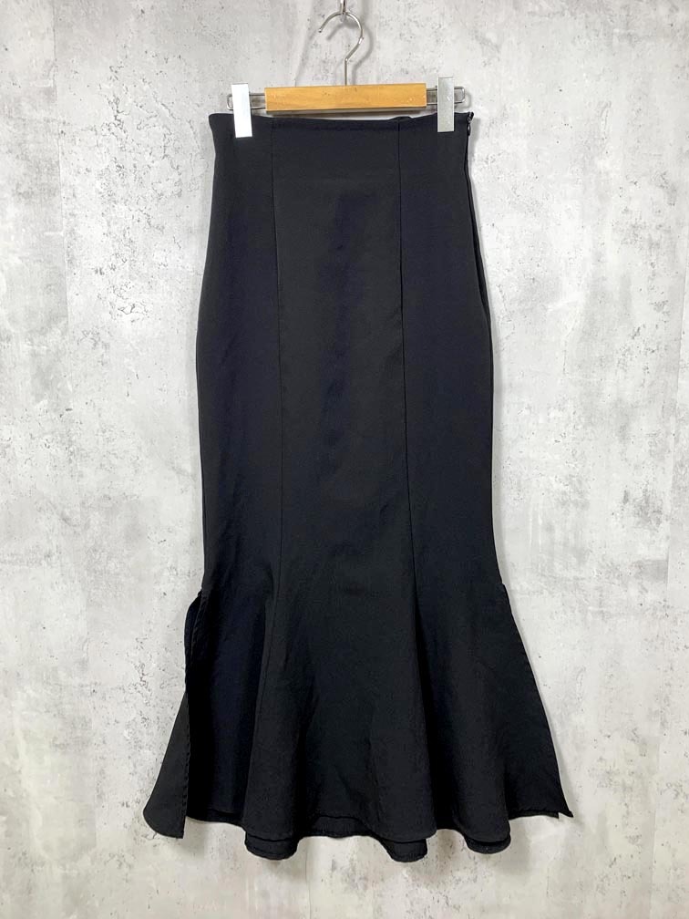 ゆうパケットOK 美品 LAUIR ラウアー 定価6160円 スリットマーメイド スカート sizeM/黒 ■■拍卖