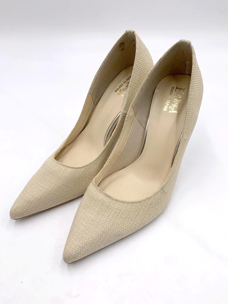 ESPERANZA エスペランサ ポインテッドトゥ パンプス size22/ベージュ ■■拍卖