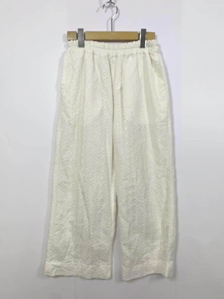 ゆうパケットOK BEAMS BOY ビームスボーイ 13-24-0706-803 カットワークイージー パンツ 白 ■■拍卖