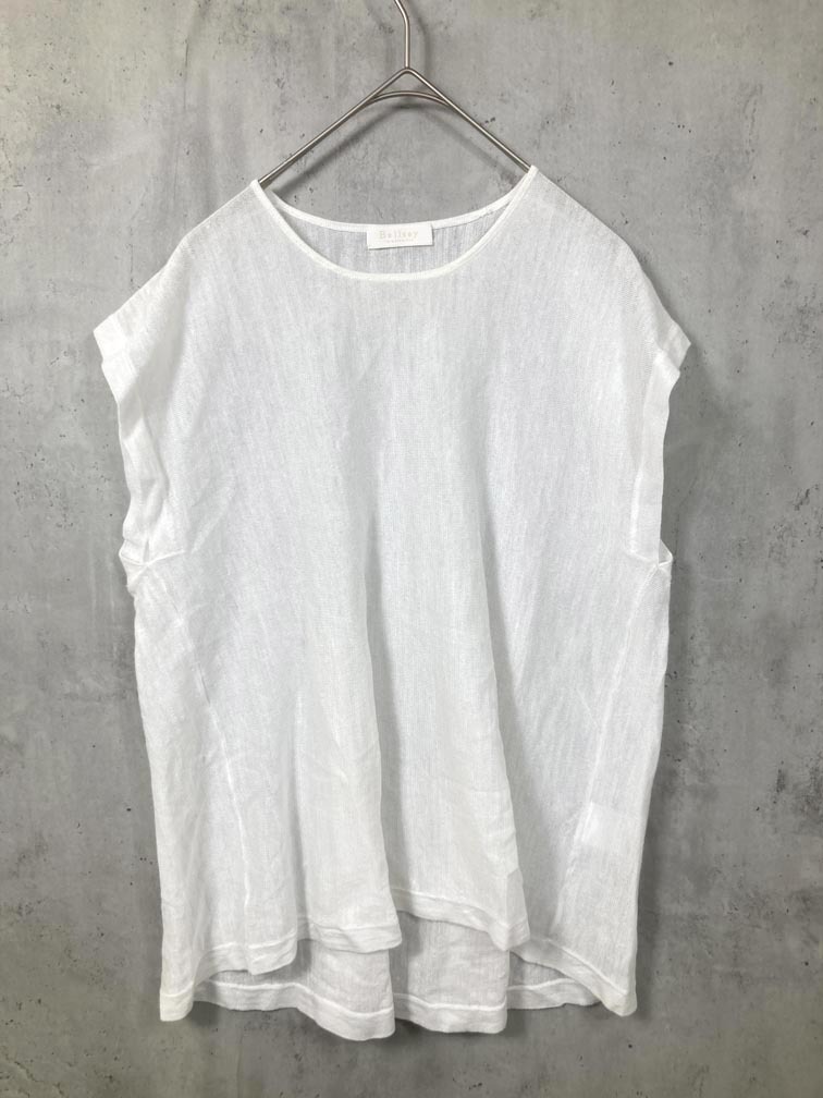 ゆうパケットOK BALLSEY ボールジー トゥモローランド ハイツイストラミー ノースリーブフレア プルオーバー sizeS/白 ■◆拍卖