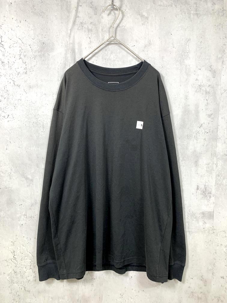 ゆうパケットOK THE NORTH FACE ザノースフェイス NT32342 定価6050円 スモールボックスロゴT カットソー sizeXL/黒 ■■拍卖