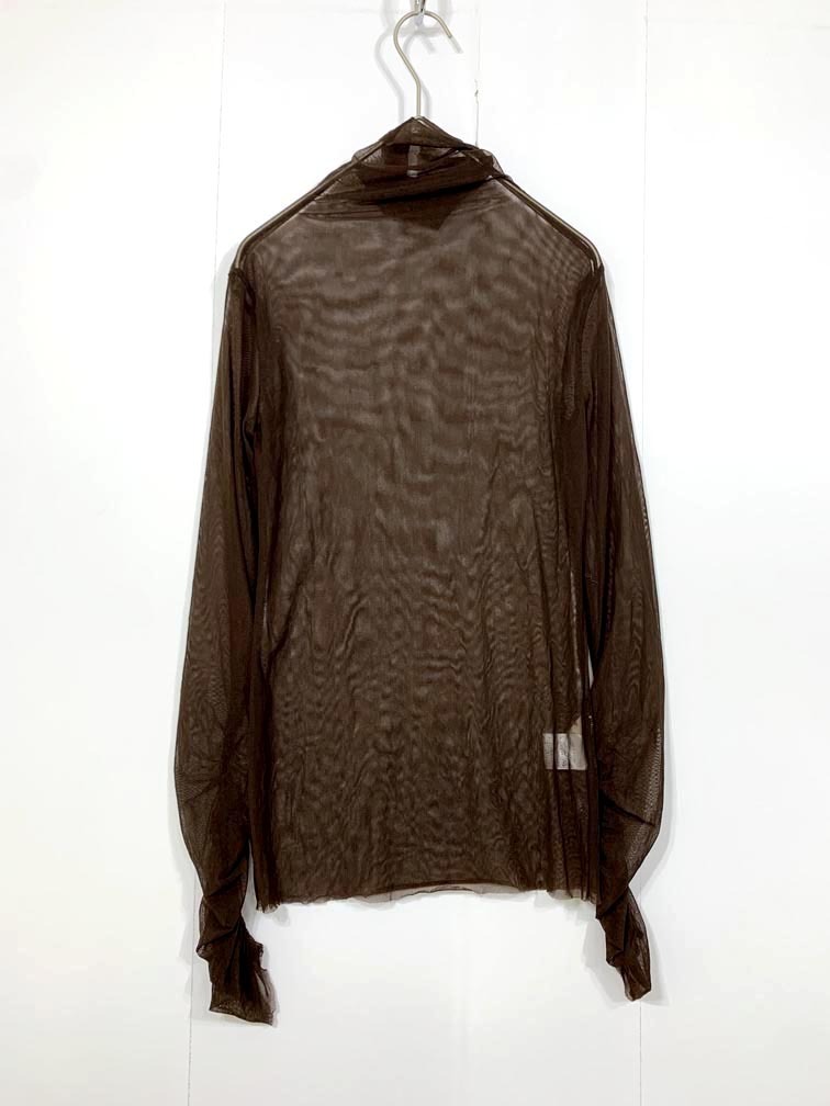 ゆうパケットOK UNE MANSION ユヌマンション 1901-11-0020 シアートップス Tシャツ sizeF/茶 ■■拍卖