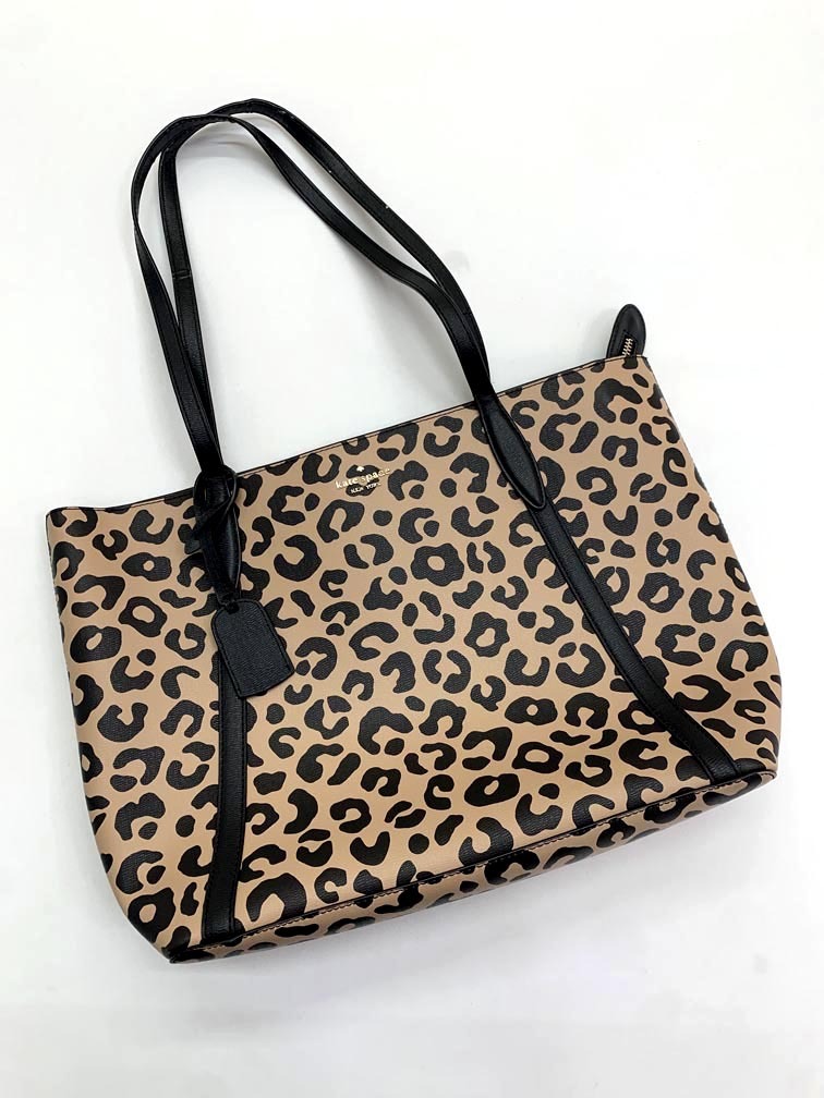 kate spade ケイトスペード レオパード トート バッグ ベージュ ■■拍卖