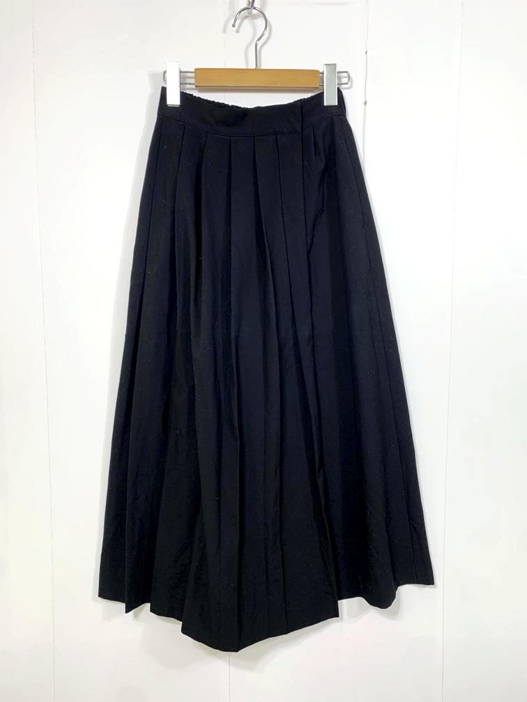 ゆうパケットOK Ray BEAMS レイビームス 63-23-0321-690 定価13200円 プリーツ ラップ フレア パンツ size0/黒 ■■拍卖