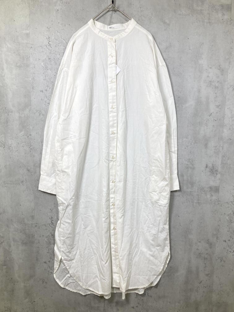 ゆうパケットOK 新品 CRAFT STANDARD BOUTIQUE クラフトスタンダードブティック バンドカラーシャツ ワンピース sizeF/オフホワイト ■■拍卖