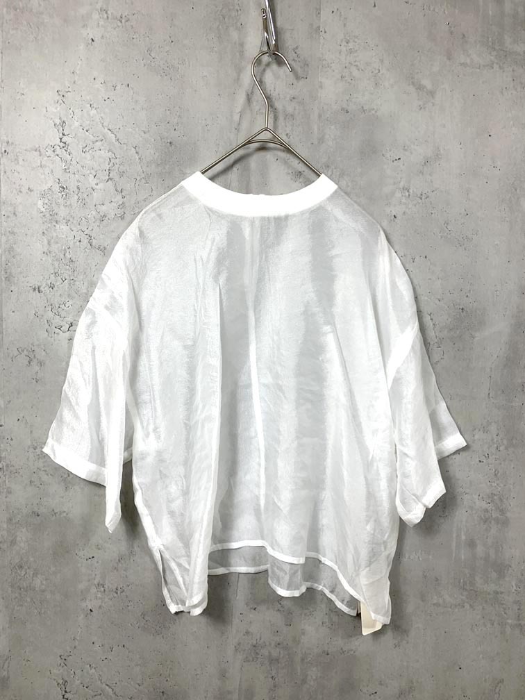 ゆうパケットOK 新品■abahouse mavie アバハウスマヴィ 72489010100 シアー Tシャツ sizeF/白■◆拍卖
