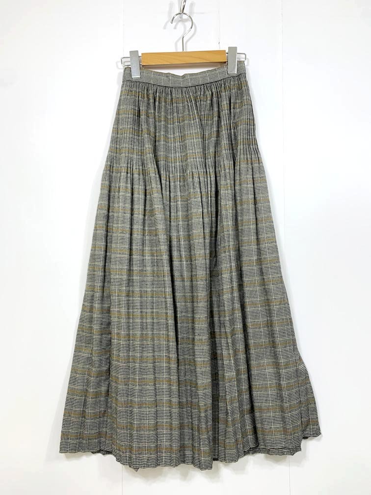 ゆうパケットOK AZUL BY MOUSSY アズールバイマウジー 250EAB31-447I 定価5500円 LUXURY PLEATS スカート sizeS/グレー ■■拍卖