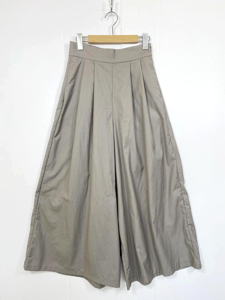 ゆうパケットOK 新品 ur`s ユアーズ BBXN1427 ボリュームタックワイド パンツ sizeM/グレー ■■拍卖